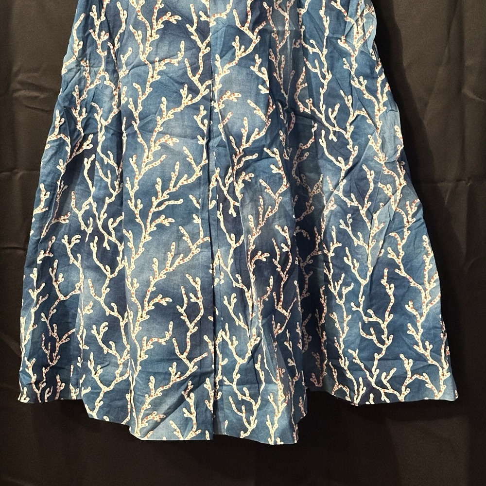 Anthropologie HD In Paris Womens Sz 2 Fit & Flair Retro Blue Sleeveless Dress - Picture 4 of 7